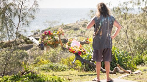 A memorial for the trawler victims was created at 1170 headland. (AAP)