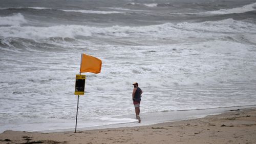 Heavy surf in Caloundra. (AAP)