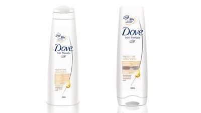 For dry hair:<br /><p><a href="http://www.mydove.com.au/en/" target="_blank">Nutritive Solutions Nourishing Oil Care Shampoo and Conditioner, $6.89 (320ml), Dove,&nbsp;1800 061 027.</a></p>