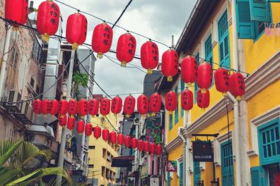 Kwai Chai Hong Art Street与中国灯笼在马来西亚的吉隆坡唐人街