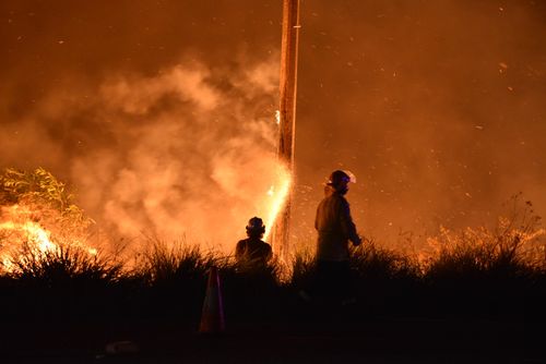 At its peak, 150 fire fighters battled the blaze. Picture: 9NEWS