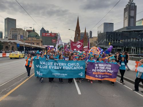 The union gathering in Melbourne attracted hundreds of participants. (Kieran Jones)