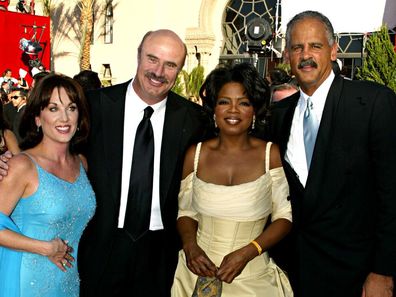 Dr. Phil McGraw, his wife Robin, Oprah Winfrey and Stedman Graham at the The 54th Annual Primetime Emmy Awards in 2002.
