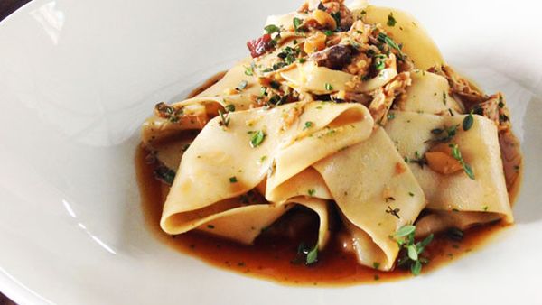 Cafe Sydney's chestnut pappardelle with pork ragu