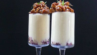 <a href="http://kitchen.nine.com.au/2016/06/06/13/20/rose-scented-white-chocolate-mousse-with-candied-walnuts" target="_top">Rose scented white chocolate mousse with candied walnuts</a> recipe