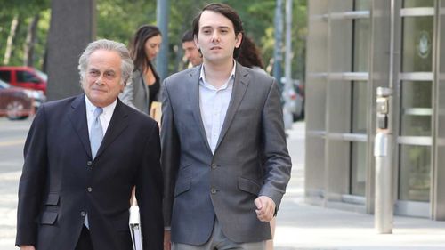 Martin Shkreli will serve seven years in prison and pay a $US75,000 fine for defrauding investors in two hedge funds he ran (Supplied).