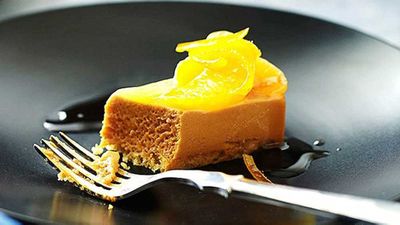 Caramel mousse and candied sumo mandarin