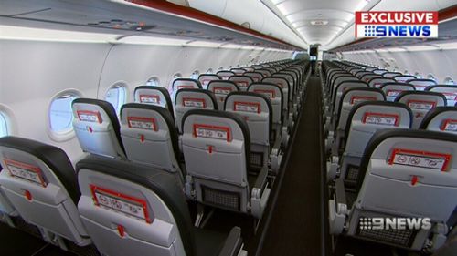 Jetstar has added an extra row of seats to its planes. (9NEWS)