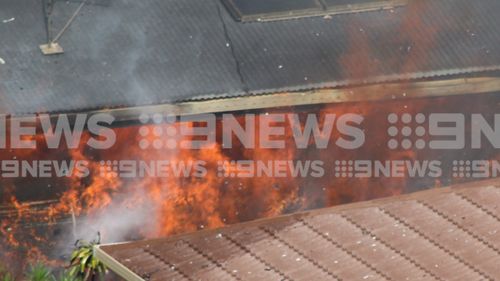 The home was completely destroyed. Picture: 9NEWS courtesy of Stephen O'Farrell