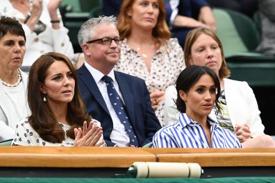 The Duchess of Cambridge and the Duchess of Sussex watch friend Serena Williams at Wimbledon