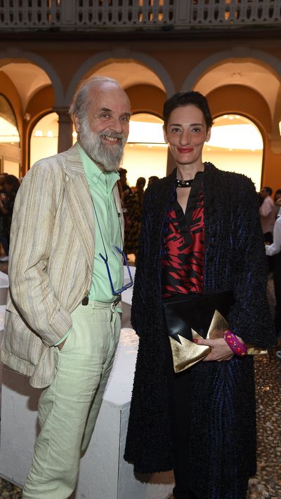 <p>Designer Barnaba Fornasetti and Sabrina Guerci.</p>