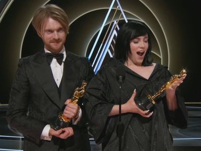 Billie Eilish and brother Finneas win their first Oscar