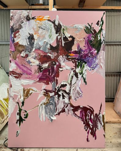 The Block Dan and Dani Kerry Armstrong painting for Billie
