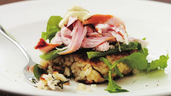 White wine risotto cakes