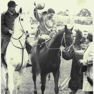 Mick Dittman brings Gurner's Lane back after winning the 1982 Melbourne Cup