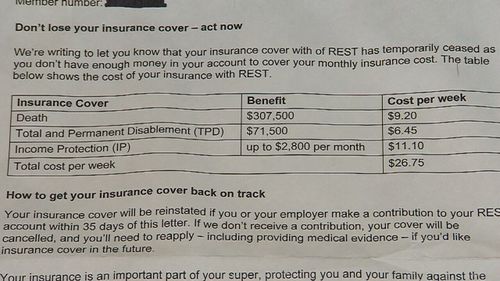 Peter was signed up for death, disability and income protection cover.