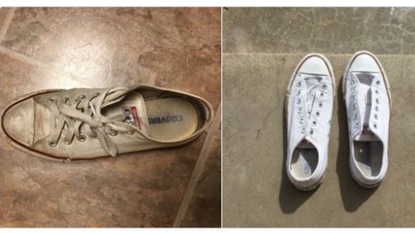 Before and after. Hello new sneakers! Image: Twitter/@Sarahtraceyy