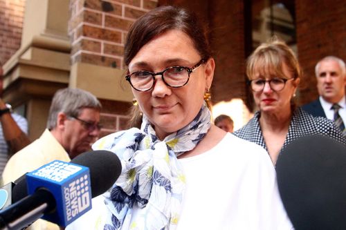 Kimberley McGurk speaks outside court today. (AAP)