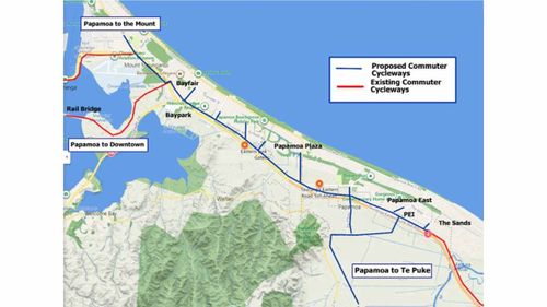 Mock up of a cycleway which the Eastern Corridor Alliance says would provide better access to higher ground.