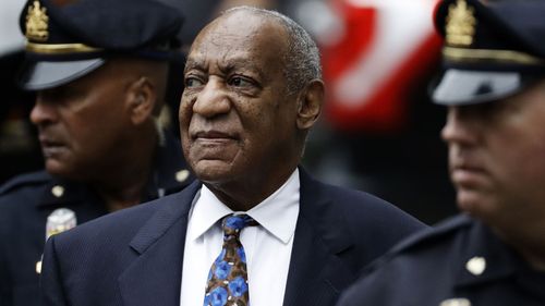 Bill Cosby arrives for his sentencing hearing at the Montgomery County Courthouse in Pennsylvania on Monday 24 September, 2018.