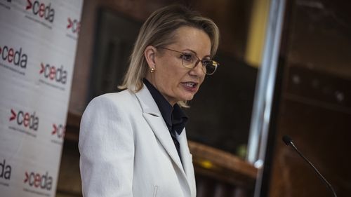 O líder da oposição Sussan Ley dá seu primeiro grande discurso econômico em Melbourne. 