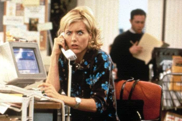 Tea Leoni in a scene from the 1995 TV series The Naked Truth.
