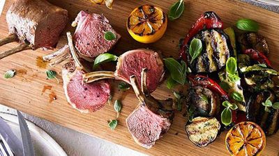 Recipe:&nbsp;<a href="http://kitchen.nine.com.au/2016/05/05/13/27/hayden-quinns-roasted-lamb-rack-with-chargrilled-vegetables-and-mashed-potato" target="_top">Hayden Quinn's roasted lamb rack with char-grilled vegetables and mashed potato</a>