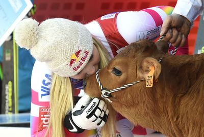 This is not the first time she has won a cow in competition. (Getty)