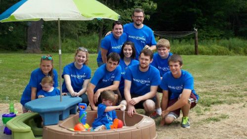 The charity also surprised the youngster with a new sandbox and toy set. (Kellan's Adventure/Facebook)