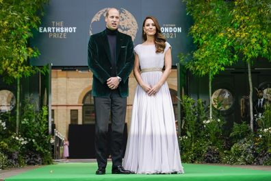 Britain's Prince William and Kate, Duchess of Cambridge attend the first ever Earthshot Prize Awards Ceremony at Alexandra Palace in London on Sunday 17th October. Created by Prince William and The Royal Foundation, The Earthshot Prize has led an unprecedented global search for the most inspiring and innovative solutions to the greatest environmental challenges facing the planet. (AP Photo/Alberto Pezzali, pool)