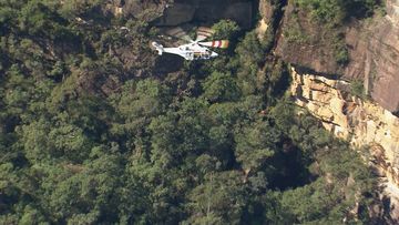 There are fears for up to five bushwalkers near Wentworth Falls in the NSW Blue Mountains after a landslip.