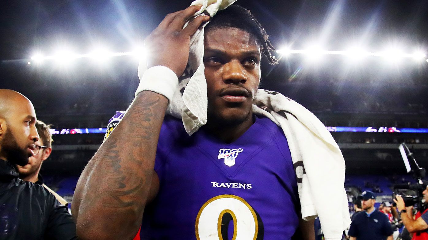 Lamar Jackson reacts to Baltimore&#x27;s loss to Tennessee