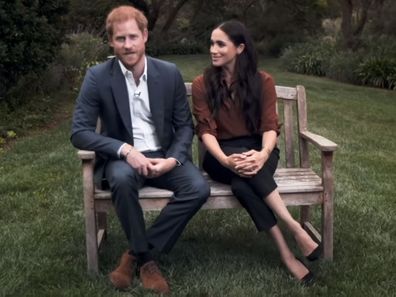 Prince Harry and Meghan Markle during TIME100 TV appearance