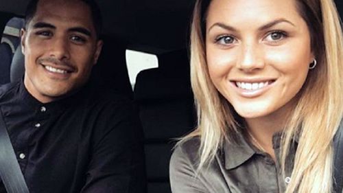 Aaron Smith and his partner Teagan Voykovich (Instagram)