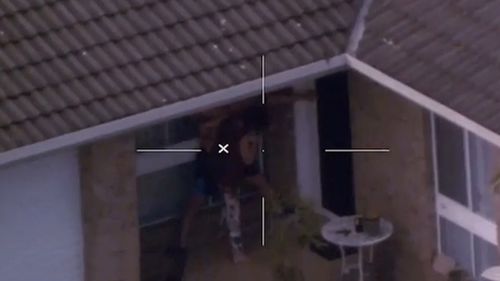 One Polair video shows five officers attending a home on the Central Coast in April 2017, where a man believed to be high on the drug ice allegedly intended to attack his own mother. 