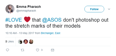 ASOS Now Shows Models With Stretch Marks