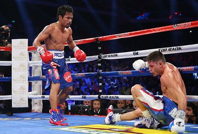 Algieri was knocked down twice more in the ninth and 10th.