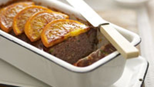 Orange glazed meatloaf