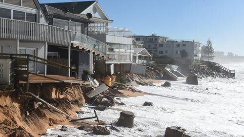 Homeowners in Collaroy watched as hundreds of thousands of dollars were wiped off their property value by huge June storms. Source: AAP