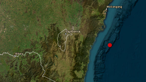 The quake hit off the southern NSW coast shortly before 8am. 