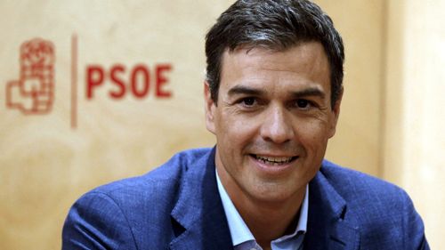 Mr Sanchez, the 46-year-old head of what has been Spain's main opposition party, has never held a government post. Picture: EPA