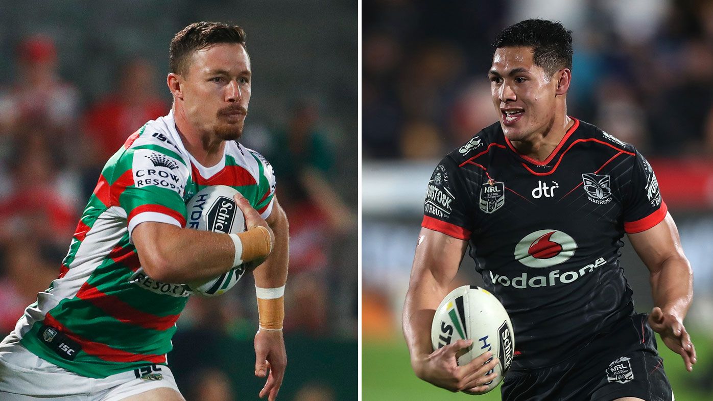 Damien Cook (left) and Roger Tuivasa-Sheck