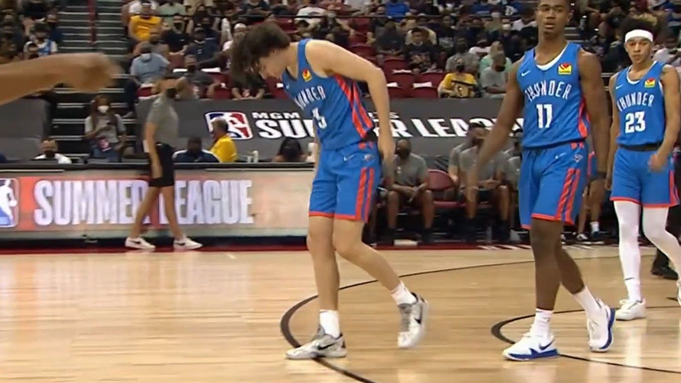 Nba Oklahoma City Josh Giddey Goes Down With Ankle Injury Okc Thunder