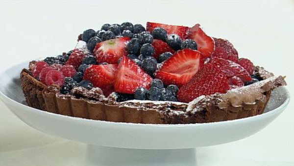 Flourless chocolate tart