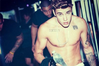 August 2013: Justin allegedly 'ripped his shirt off and went nuts' at a male party-goer at a New York club. According to the New York Daily News, the brawl started after a girl attempted to hit on Justin in his VIP area, until an aggressive male club-goer interfered and got Biebs angry. Biebs' entourage allegedly went after the guy … but his reps claimed 'Justin was not involved in any altercation'.<br/><br/>Image: Justin Bieber/Instagram