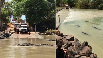 Cahills Crossing is a notorious crocodile feeding spot. (File pictures)
