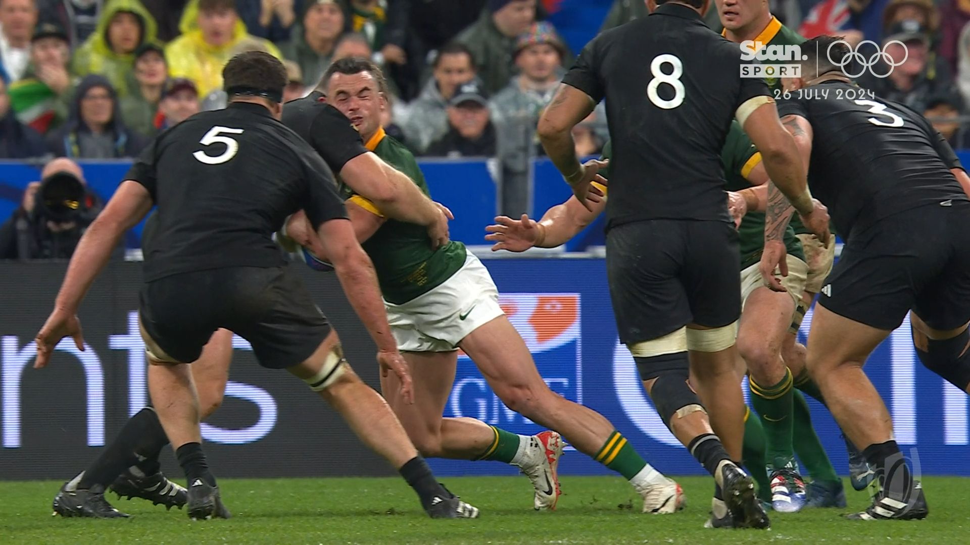 Heartbroken All Blacks captain Sam Cane slapped with ban for high tackle in Rugby World Cup final