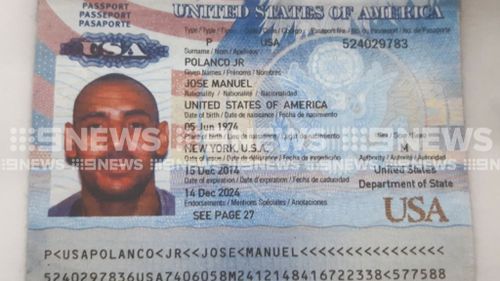 Mr Polanco's passport. (9NEWS)