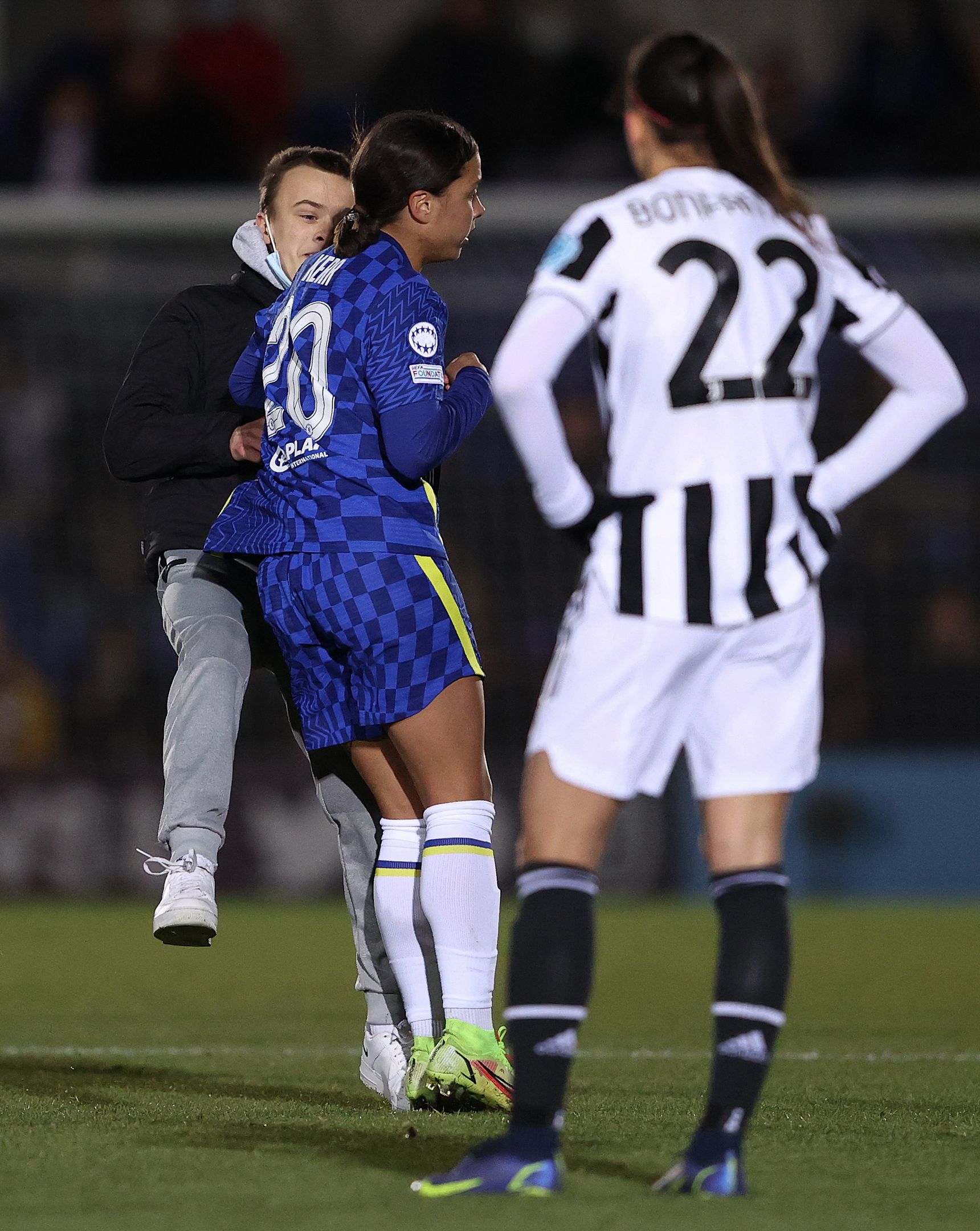 Sam Kerr's brilliant pitch-invader smackdown takes another bizarre twist