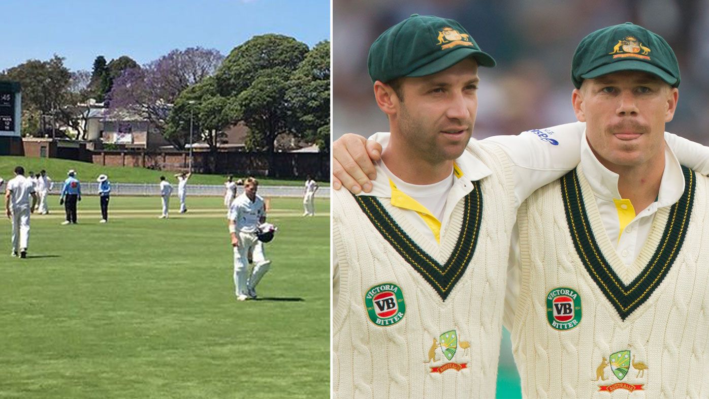 Warner was allegedly sledged by Phillip Hughes' brother